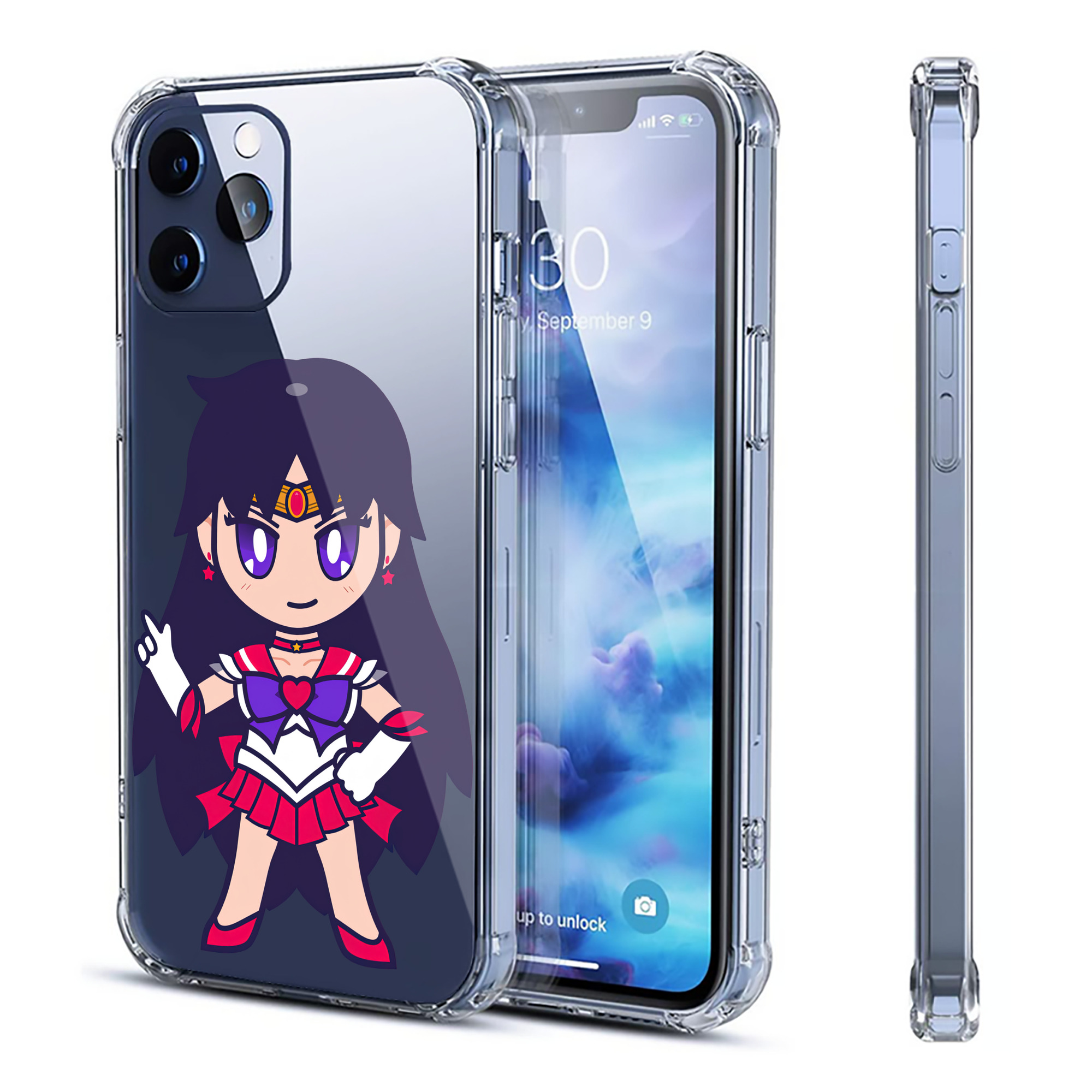 （画像用） 美少女戦士セーラームーン 火野レイ ひの レイ Sailor Moon Hino Rei （セーラーマーズ,Sailor Mars） 【iPhone 12シリーズ対応】透明スマホケース（クリアソフトケース）
